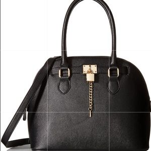 ALDO BLACK GOLD LOCK AND KEY PURSE